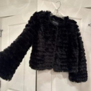 BCBGMAXAZRIA Faux Fur Jacket, Brand New, Size XS, Color Black